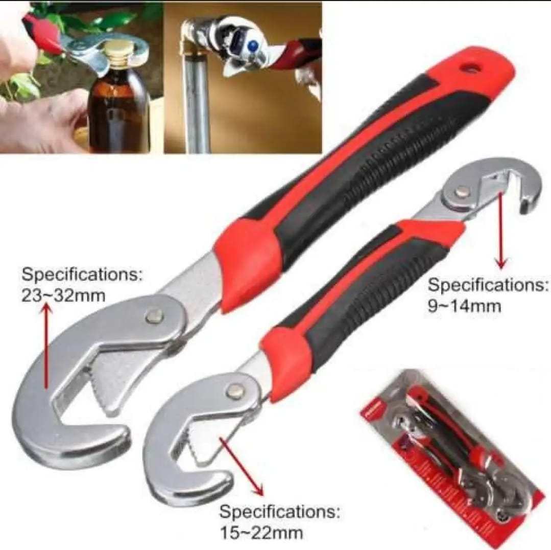 Universal Socket Wrench Set 2PC Quick Snap N Grip Multi-Functional Mechanical