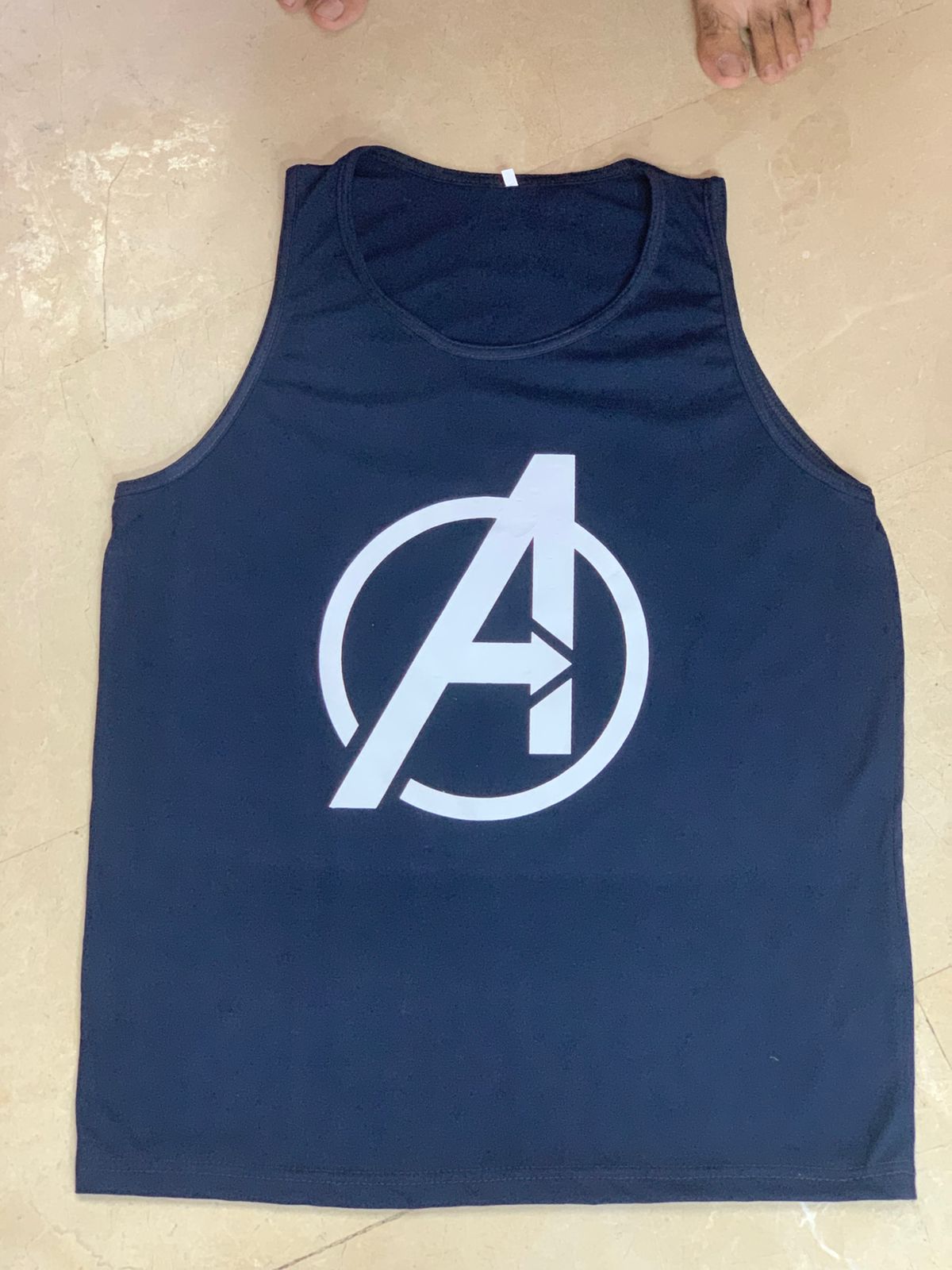 Avengers Logo Sando tank top for Men [Navy Blue] | Workout Tank