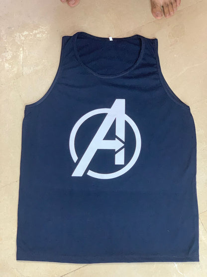 Avengers Logo Sando tank top for Men [Navy Blue] | Workout Tank