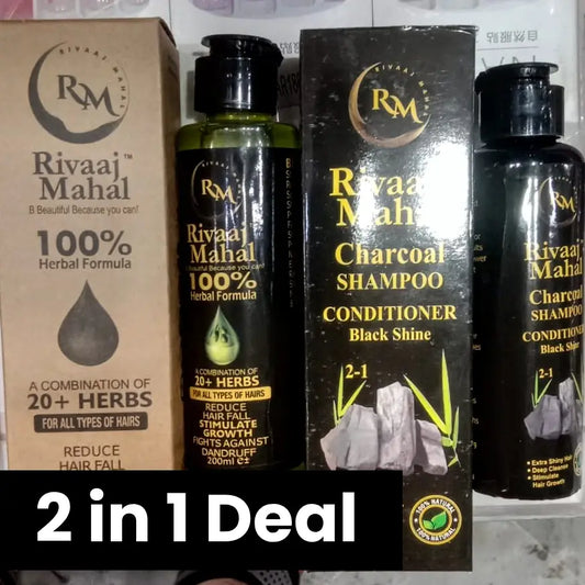 Rivaaj Mahal Deal of 2-in-1 Hair Care Combo 100% Natural