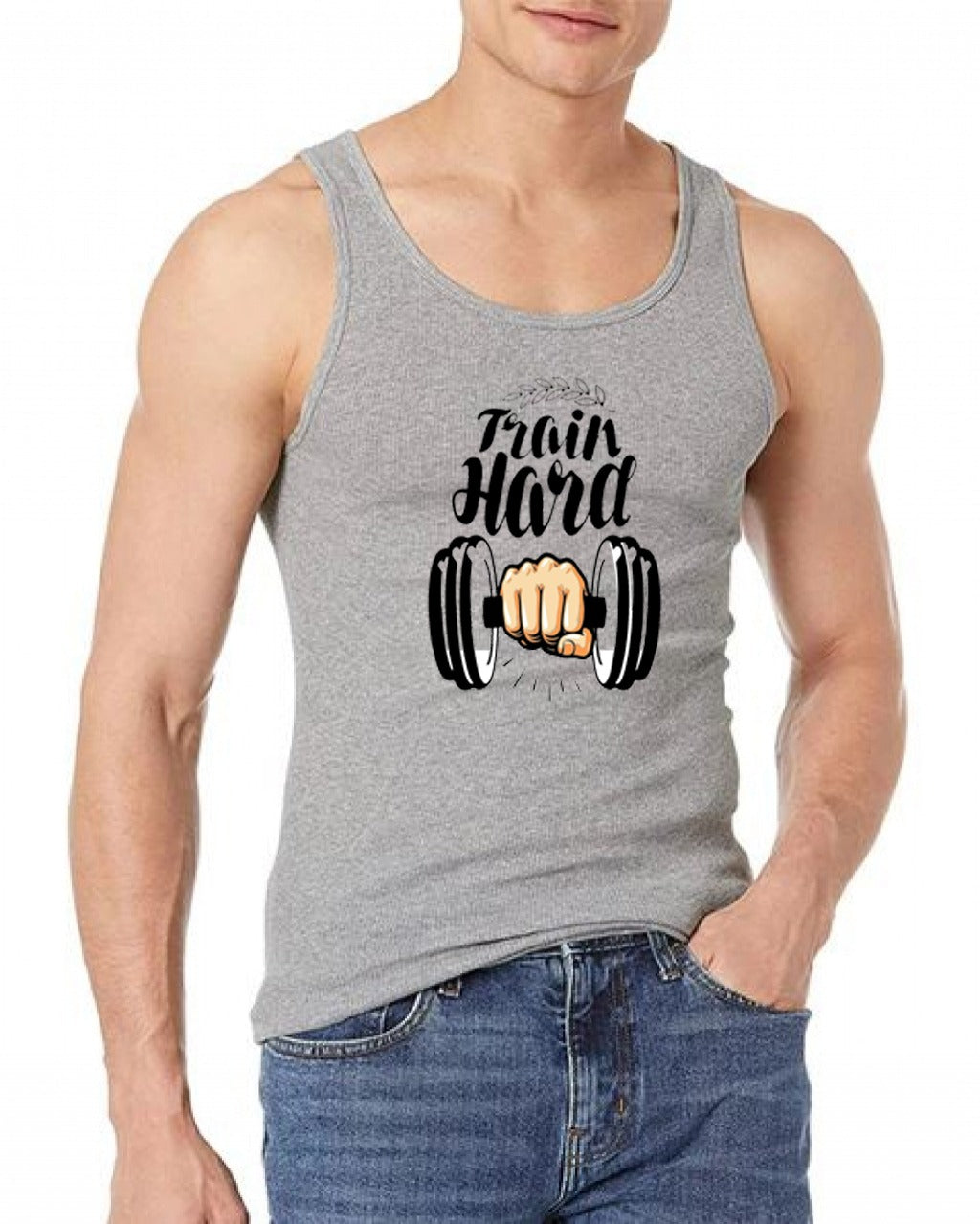 Jersey Gym Sando Tanks Top For Men [White] | Crossfit Clothing Male