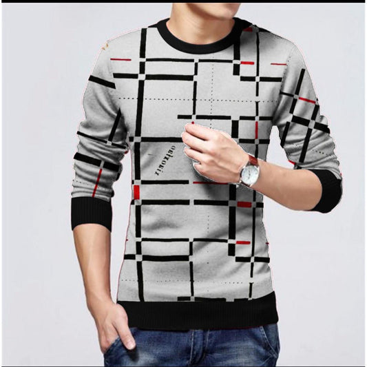 HY Boutique Huge Linning Screen Print on Full Sleeve T.Shirt, Stylish stitched