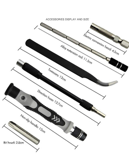 115-in-1 Precision Magnetic Screwdriver Set Stainless Steel Flat Head Repair Tool