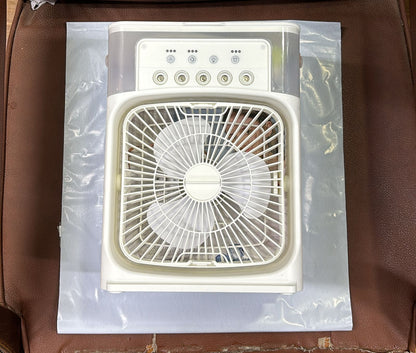 Portable Air Conditioner Fan USB Electric Fan with LED Night Light, Fine