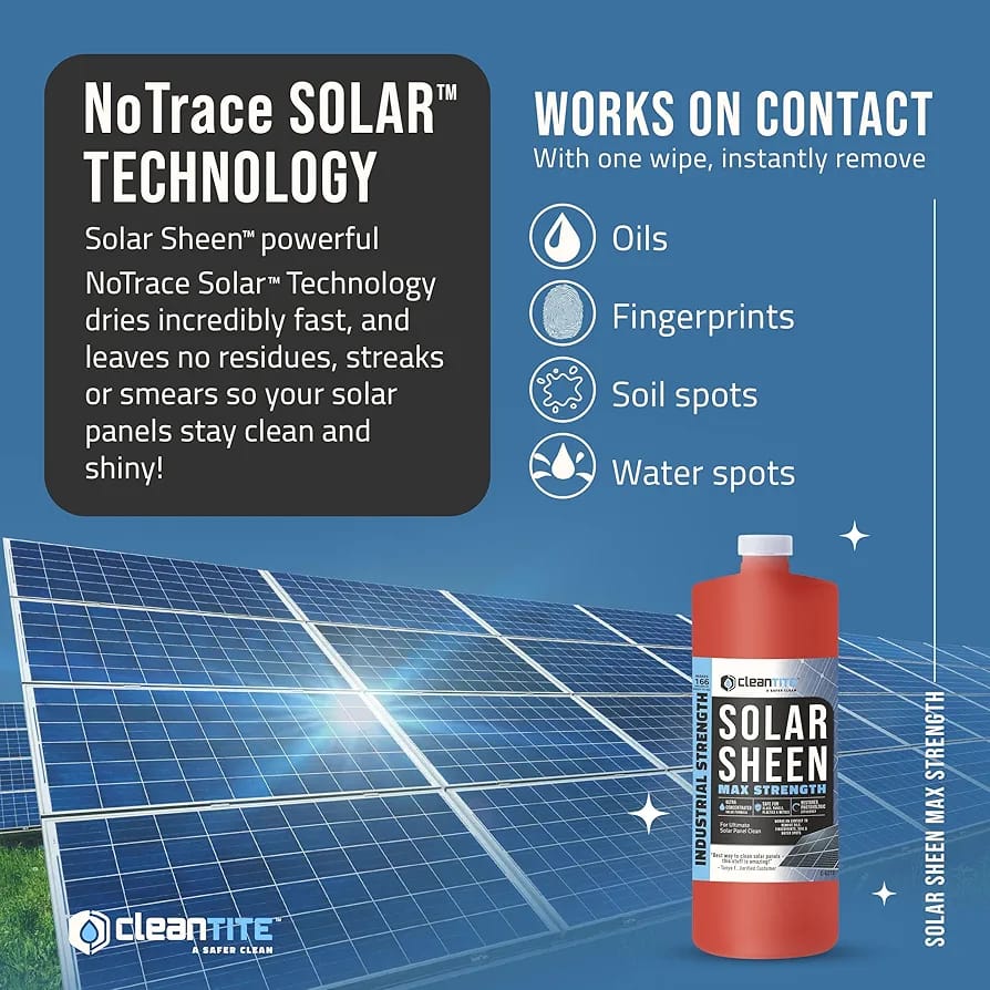 Solar Sheen Premium 200ml Solar Panel Cleaner | High-Performance, Streak-Free Cleaning