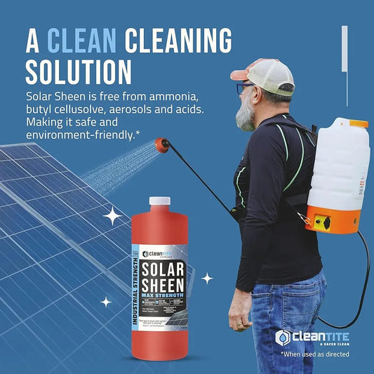 Solar Sheen Premium 200ml Solar Panel Cleaner | High-Performance, Streak-Free Cleaning