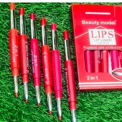 2-in-1 Waterproof Lipstick &amp; Lip Liner Long-Lasting, All-Day Color | Best