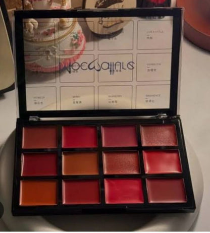 Mocallure 12-Color Lip Palette / Long-Lasting Professional Lip Kit for Every Mood