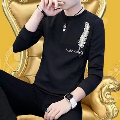New Collection: Men's Stylish Print Full Sleeves T-Shirt - Premium Quality &amp;
