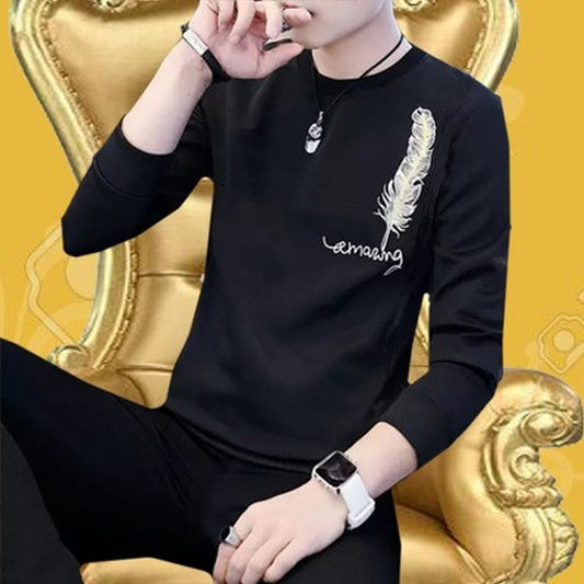 New Collection: Men's Stylish Print Full Sleeves T-Shirt - Premium Quality &amp;
