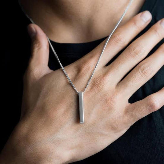 vertical bar Necklace Locket Chain for boys girls neck chain for men