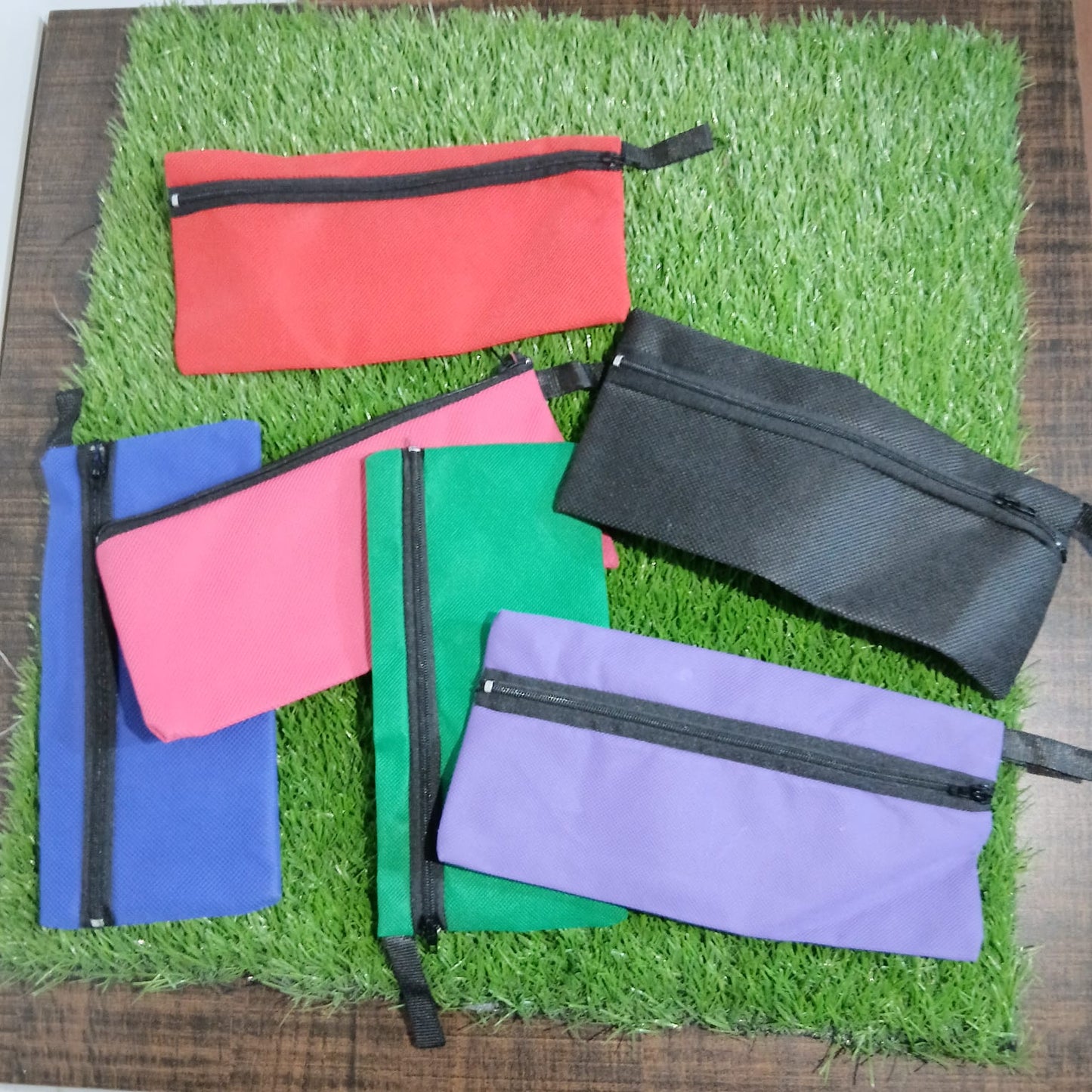 Pack Of 06 Portable Cloth Mini Pouch Zipper For Kids | Pencil