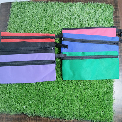 Pack Of 06 Portable Cloth Mini Pouch Zipper For Kids | Pencil