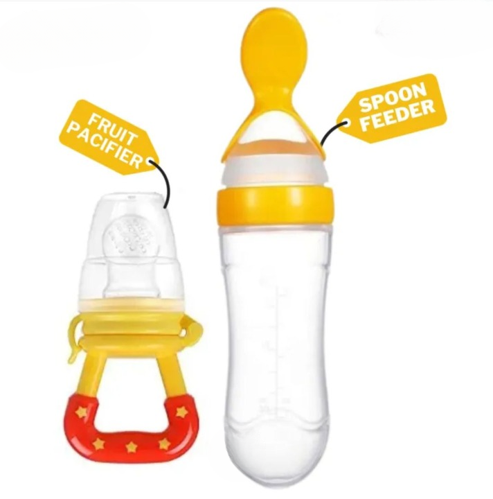 Food Pacifier + Feeder Spoon/ Fresh Fruit Food Baby , Feeding Safe