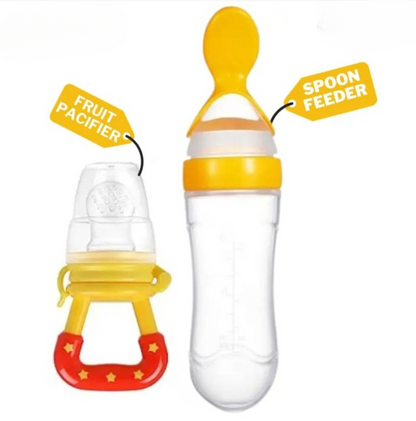 Food Pacifier + Feeder Spoon/ Fresh Fruit Food Baby , Feeding Safe