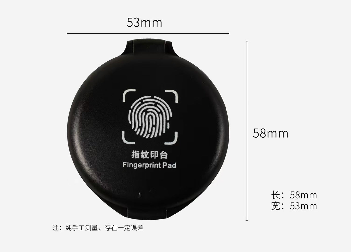 Black Stamp Pad Waterproof Mini Fingerprint Ink Pad Portable Black Thumbprint Ink