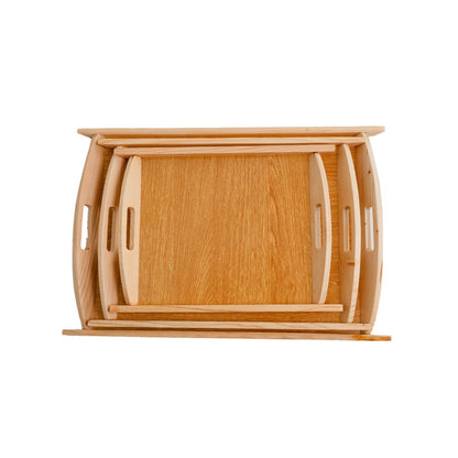 03 Pcs Set Wood Serving Tray For Kitchen | Best Quality Wooden
