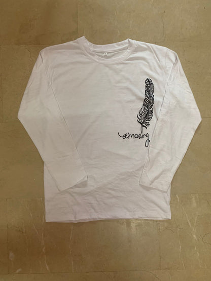 Men's Stylish Leaf Print Full Sleeves T-Shirt - Latest Designer Summer Collection
