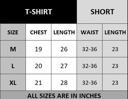 Black Color Trendy LINE Printed Tracksuit for Men | Cotton T-Shirt &amp;