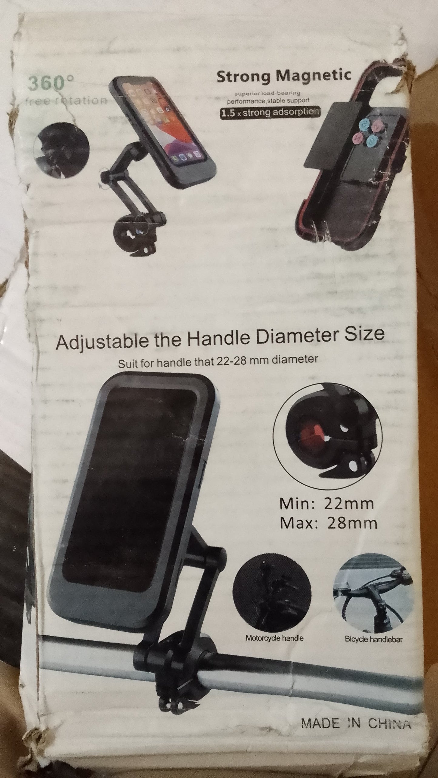 Waterproof Magnetic Bicycle Mobile Phone Holder 360° Rotation