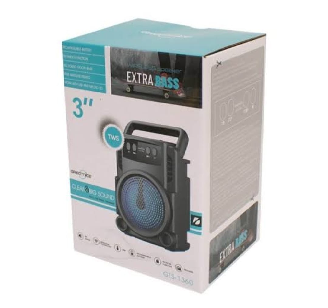 GTS 1360 Portable Rechargeable Mini Wireless Bluetooth Speaker With FM Radio USB