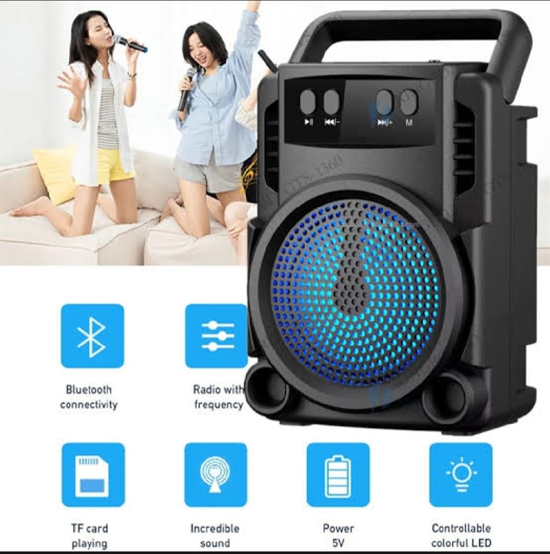 GTS 1360 Portable Rechargeable Mini Wireless Bluetooth Speaker With FM Radio USB
