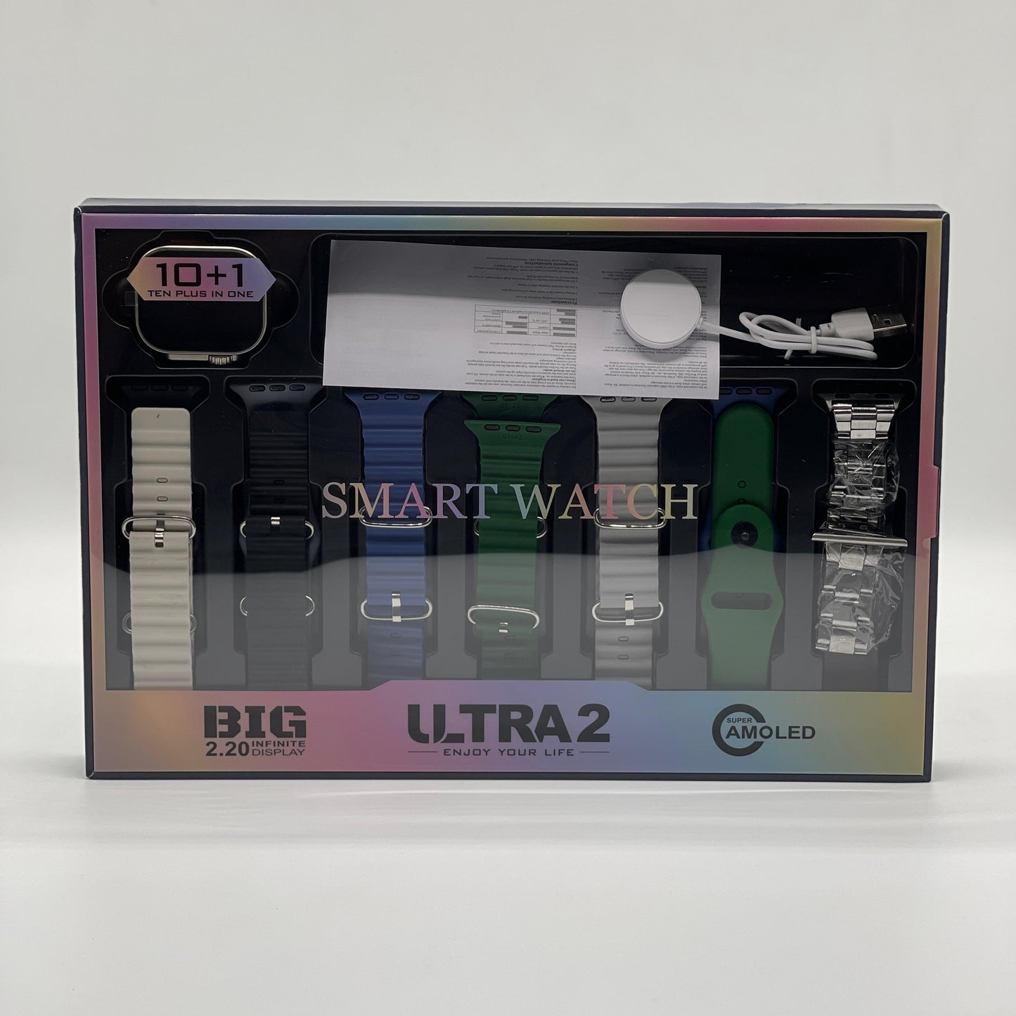 Smartwatch With 10 Stripes | Big 2.20 Ultra 2 Smart Watch -