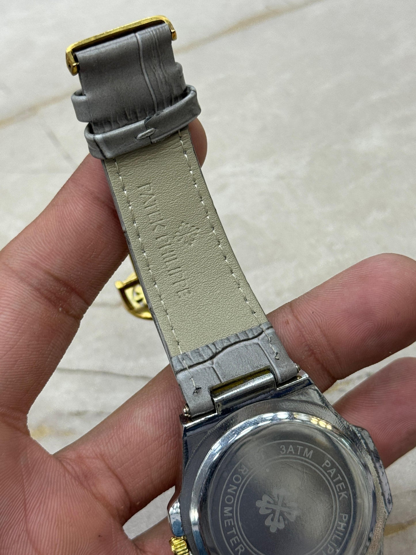Patek Philippe Nautilus 8044 Grey Gold Tone | 3ATM Water Resistant