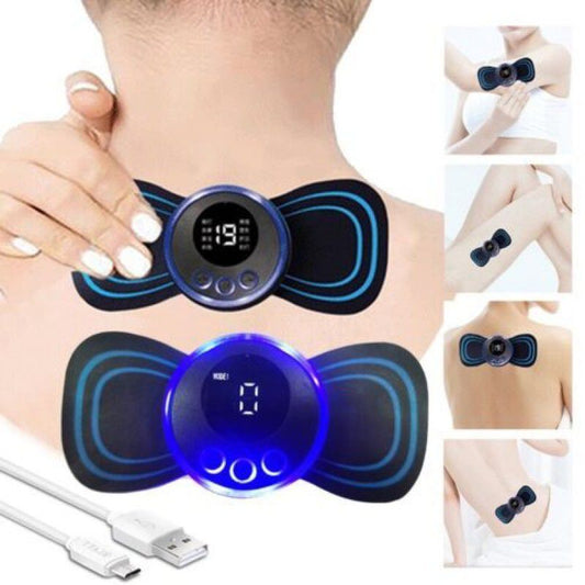 Mini Body Massager Pulse Neck Pain Relief EMS Butterfly Body Massager Men