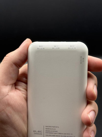 ELEC 10,000mAh Fast Charging Power Bank White | Dual Type-A &amp;