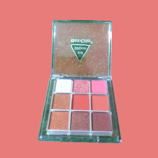 9 Colors Eyeshadow Palette Multicolor Matte &amp; Glitter | Cream-Based