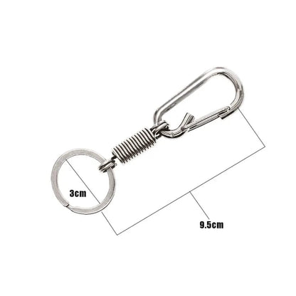 01 PCs Metallic Spring Hook Keychain Strong Flexible Key Holder for