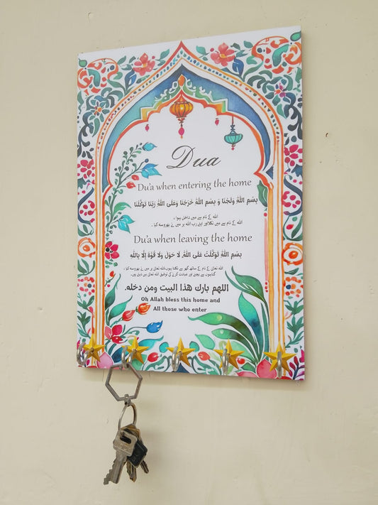 Key Holder wall frame with five 5 hooks for key holding,Home entering