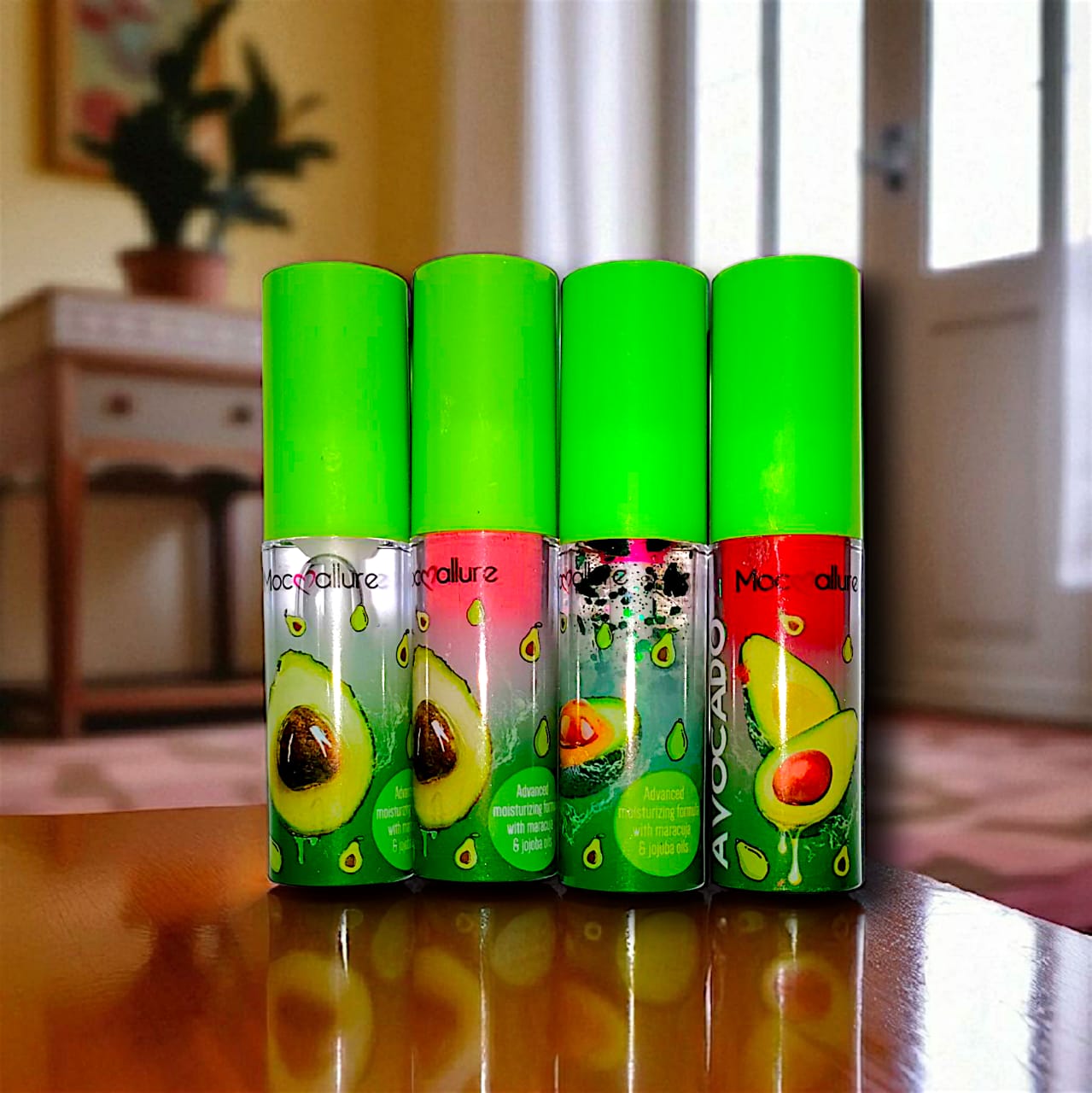 Mocallure 4 Pcs Shinning Lipgloss Set Long-Lasting, Easy to Apply,