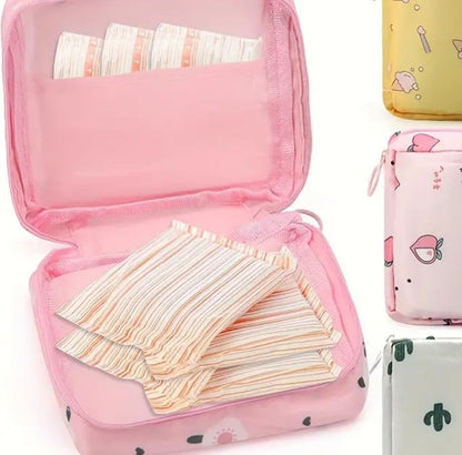 Women Portable Pouch Napkin Cosmetic Bags Organizer / Sanitary Pads Storage Bag