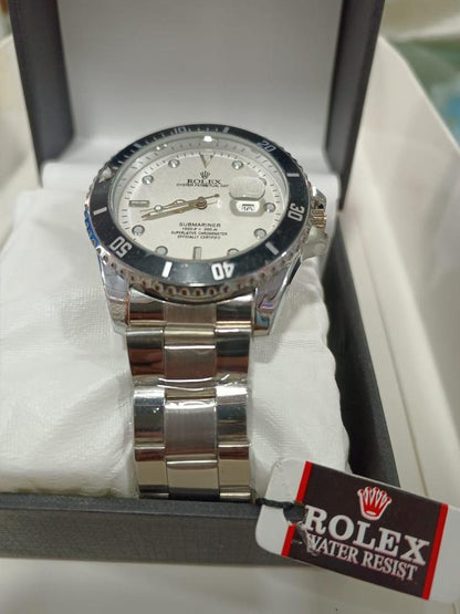 Rolex Men's Formal Quartz Wrist Watch with Stainless Steel Strap ( With