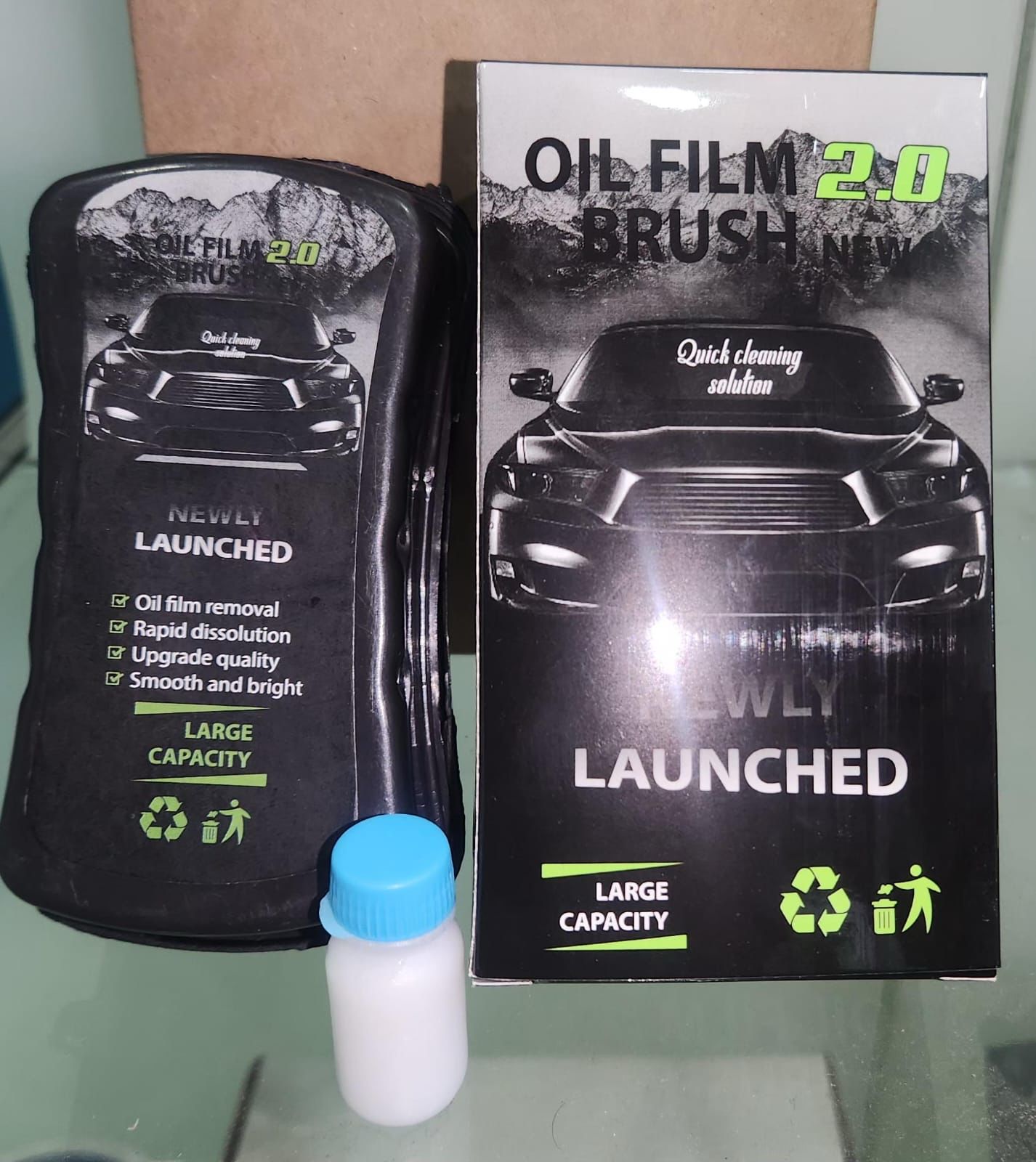 1Pc Oil Film Brush 2.0, Clear Vision Glass Cleaner, Clearview Shield Clear