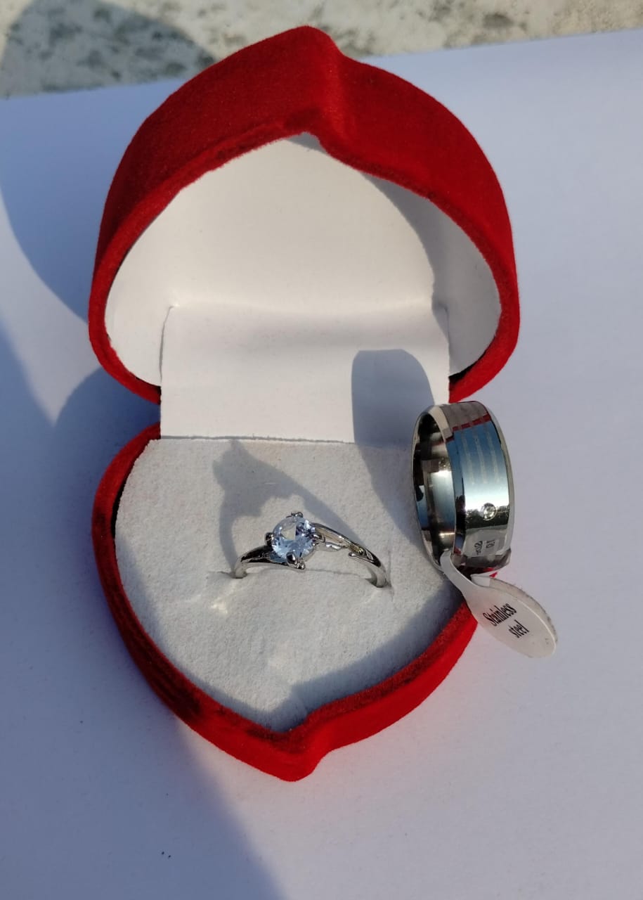 Couple Special Stainless Steel Rings Set Matching His &amp; Hers Bands