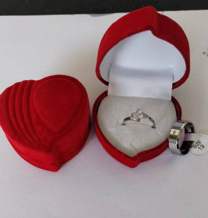 Couple Special Stainless Steel Rings Set Matching His &amp; Hers Bands