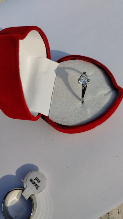 Couple Special Stainless Steel Rings Set Matching His &amp; Hers Bands