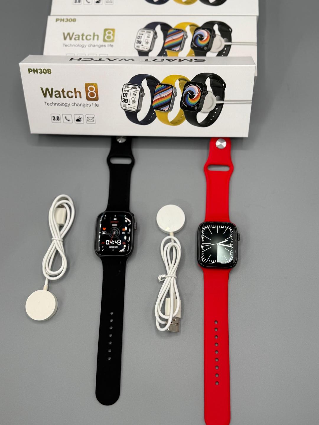 PH308 Smartwatch series 8 with Sports Mode, Heart Rate Monitor, Call &amp;