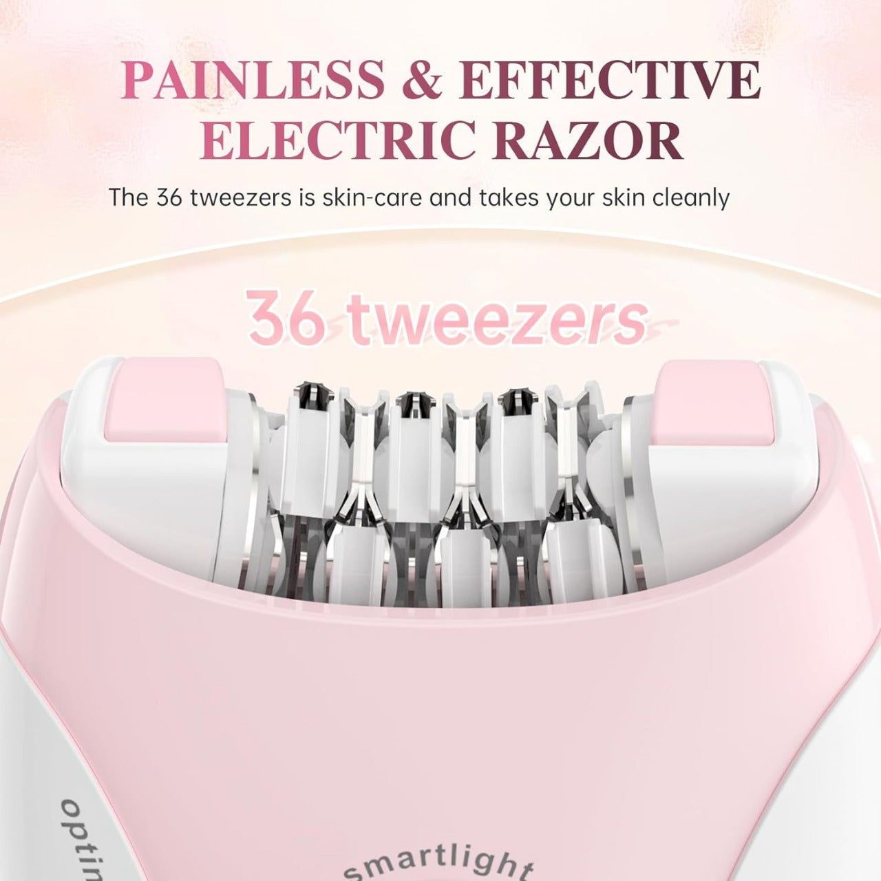 Daling DL-6032 Cordless Ladies Epilator with 2-Speed Adjustment, Painless Hair Removal, Rechargeable,