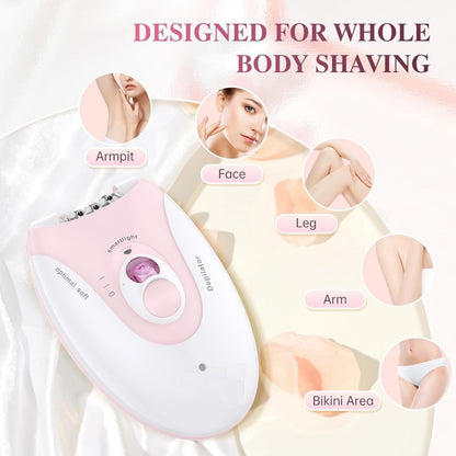 Daling DL-6032 Cordless Ladies Epilator with 2-Speed Adjustment, Painless Hair Removal, Rechargeable,