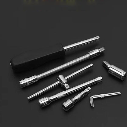 46-Piece Professional Socket Wrench Tool Set with Ratchet Handle, Sockets, Screwdriver Bits