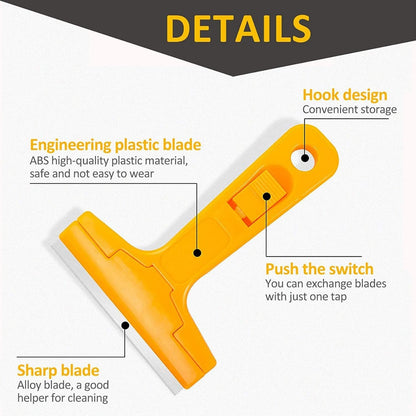 Heavy-Duty Razor Blade Scraper Tool for Removing Labels, Stickers, Caulk, Adhesive &amp;