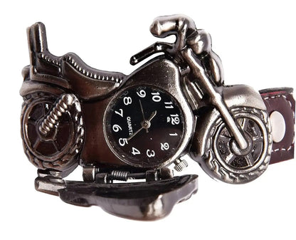 Men’s Motorcycle-Inspired Analog Wrist Watch with Bike Look Stainless Steel Dial