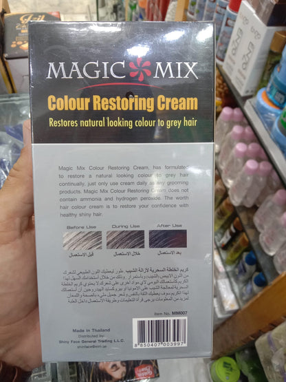 Magic Mix Colour Restoring Cream Natural Black Hair Treatment, 250ml |