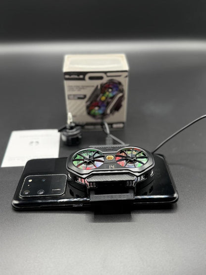 FS06 Semiconductor Cooling Mobile Phone Cooler Radiator Dual Fans Digital Display for