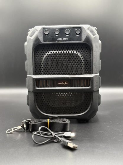 GTS-1191 10W Wireless Portable Bluetooth Speaker with 6.5" Subwoofer, FM Radio, 1200mAh