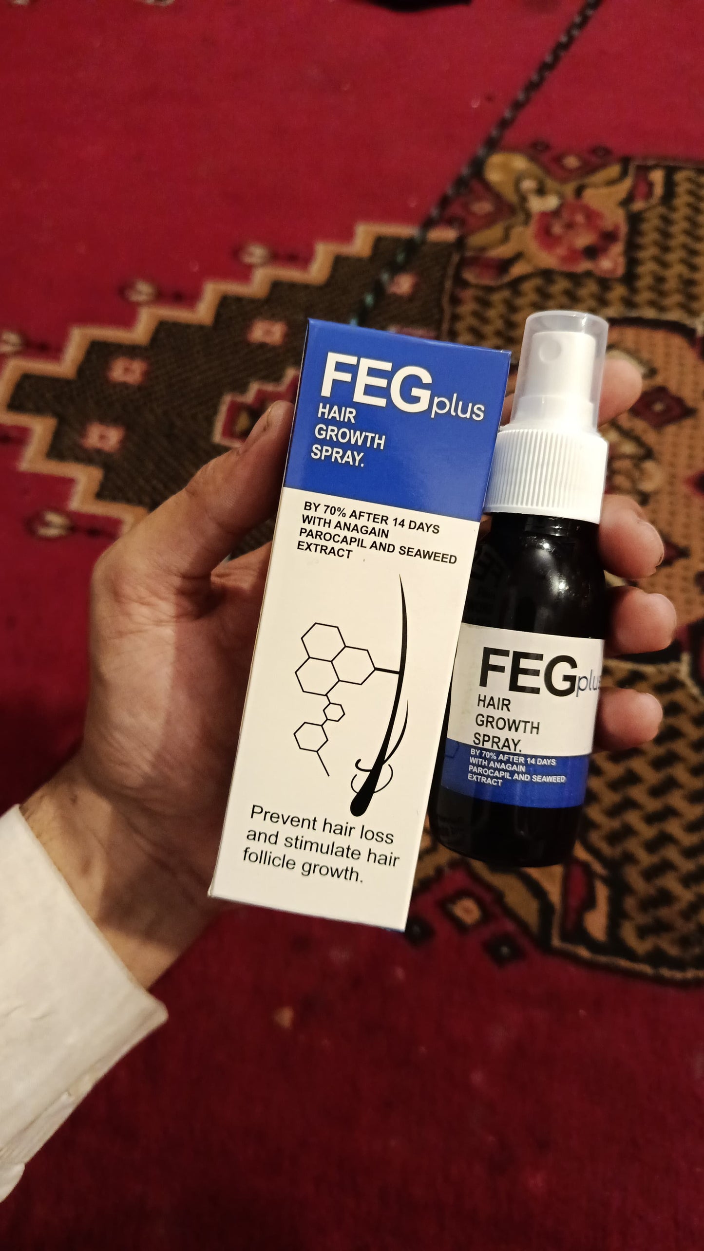 FEG Plus Hair Growth Spray Stimulate Follicles, Reduce Hair Fall, and